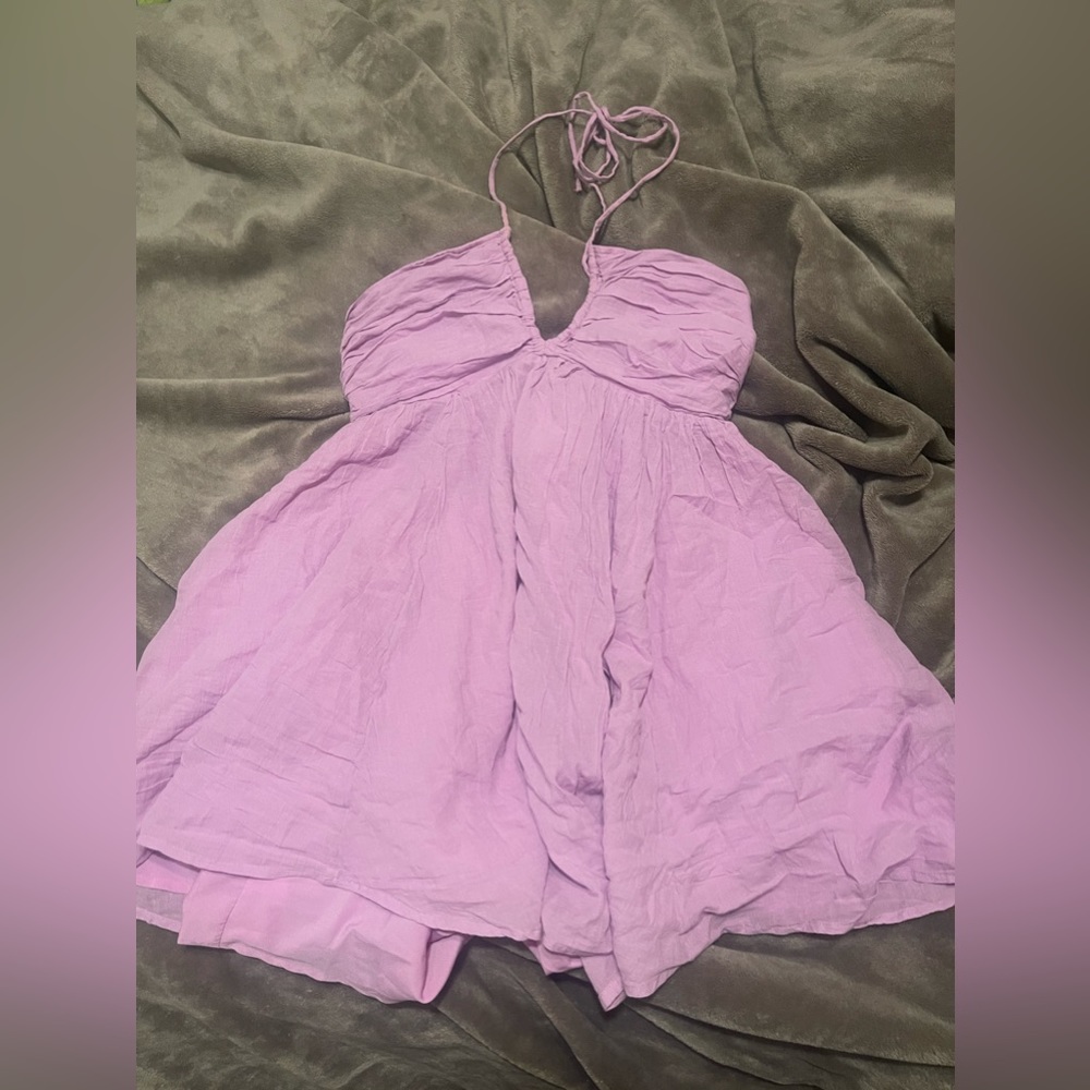 American Eagle Outfitters Lilac Halter Dress